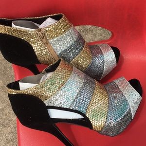 multi colored Bling Booties size 9